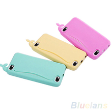 New desing phone bag handbag Kawaii Big Mouth Whale Rubber Card Holder Soft Case Cover for