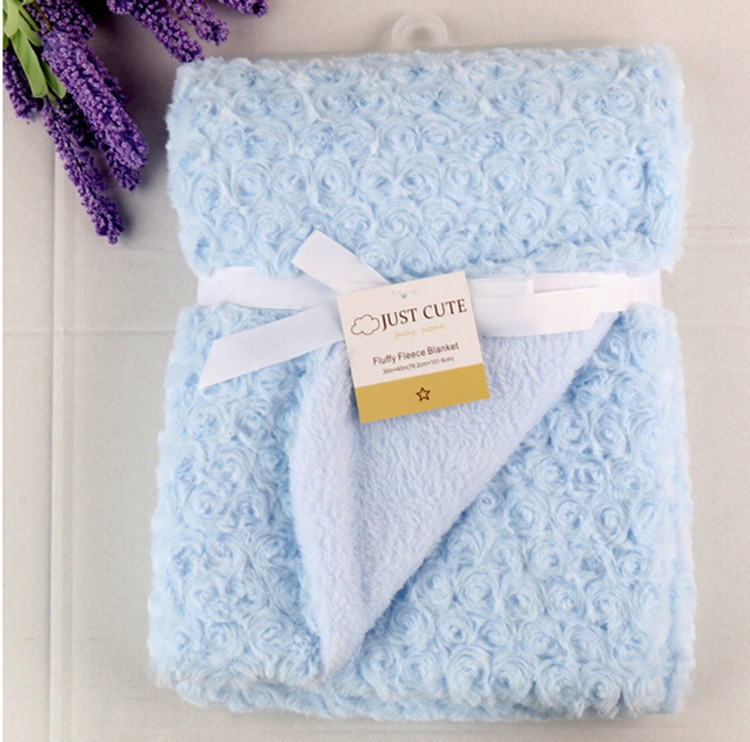 Rose Velvet Baby Blanket High Quality Baby Swaddle Wrap Swaddling Winter Warm Brand Bedding Soft Infant Crochet Blanket (8)