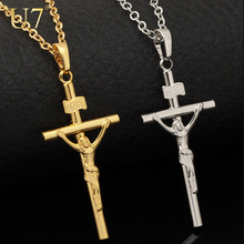 New 2013 Fashion Choker 18K Real Gold Plated Christmas Charms Gift INRI Cross Necklaces & Pendants Women/ Men Jewelry P324