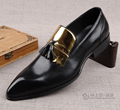 Brand new trend pointed casual shoes British trend men s low top shoes leather tassels men