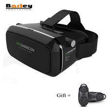 Shinecon VR Virtual Reality 3D Glasses Headset Oculus Rift Head Mount Movie Game 3.5-6.0 Inch Phone+ Bluetooth Remote Control