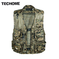 Chaleco Hombre Camo Mesh Multi Pockets Camo Fish Hunt Vest Shooting Waistcoat Esporte Sleeveless Jacket mesh