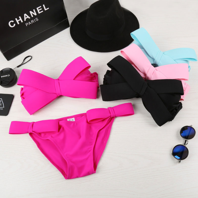 2016 New Style Push Up Bikini Sexy Bowknot Swimwear Women Bikini Bathing Suit Swimsuit Fashion Biquini Swim Suit Biquines 2016 New Style Push Up Bikini Sexy Bowknot Swimwear Women Bikini Bathing Suit Swimsuit Fashion Biquini Swim Suit Biquines
