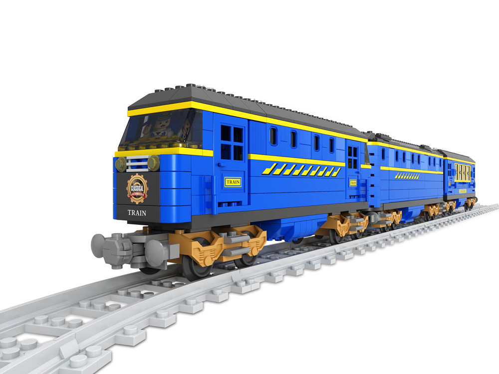 Ausini 25002 Train building blocks train 832pcs Train Bricks Blocks children's educational toys compatible with legoe