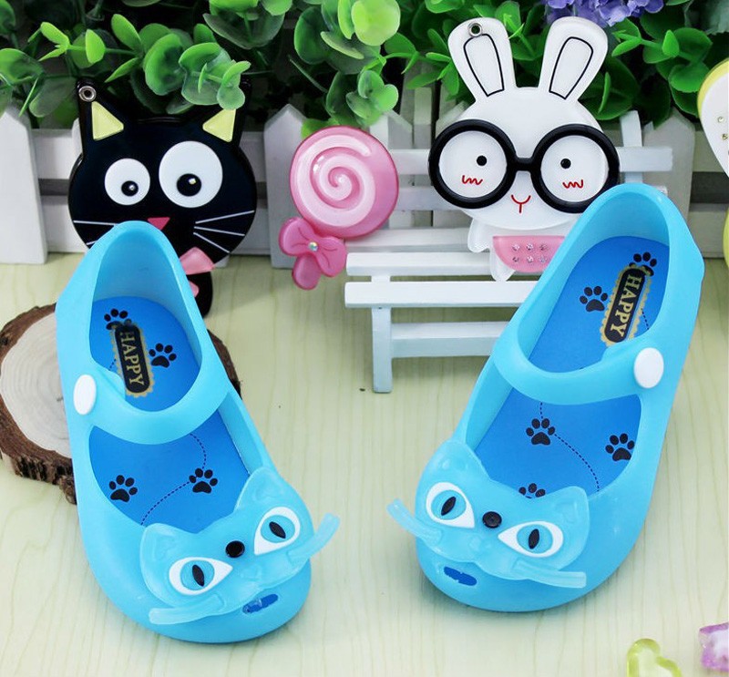 Baby girls sandals summer style Mini Melissa kid shoes high quality Cartoon cat jelly Bow Shoes fashion calcados infantil menina (6)