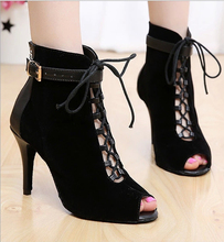 female adult women’s Genuine leather Latin dance shoes Suede lady winter high heeled square dance shoes soft bottom social women