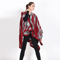 British Plaid Scarf Luxury Brand Cashmere Winter Blanket Pashmina Women Ponchos and Capes Infinity Scarf Girls