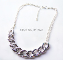 4 Color New Fashion Vintage Chunky Chain 18 K Gold Silver Plated punk statement Necklace For