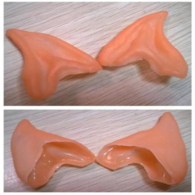 Latex Fairy Pixie Elf Ears Cosplay Accessories Halloween Party Latex Soft Pointed Prosthetic Tips Ear