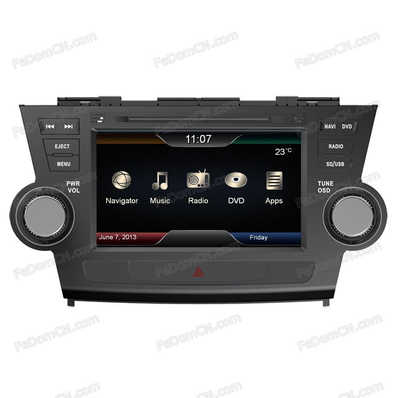 in dash gps navigation system for toyota highlander #4