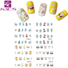 NEW ARRIVAL BLE1605 Lovely SpongeBob Nail Art Sticker Tools women Nail Sticker French style DIY Manicure Women Nail Sticker