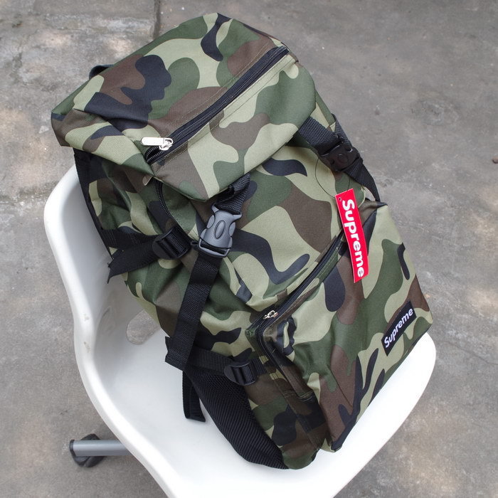 SUPREME New Women And Men Backpack Men Outdoor Tra...