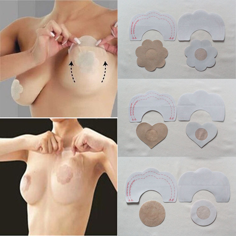 6100 3 Style Invisible Strapless Backless Bra Pad Cleavage Enhance Stick Nipple Cover Drop Shipping Bra