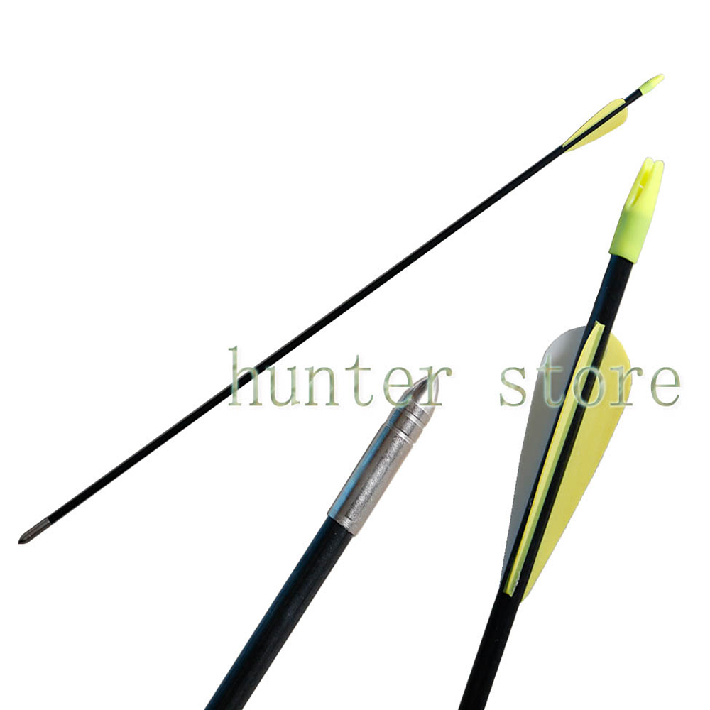 Takedown bow hunting fiberglass arrow 31 inch 10 pieces arrow nock fletching and telescopic tube arrow