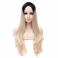 high quality heat resistant wigs for women cheap synthetic wigs cosplay long straight wig highlights black