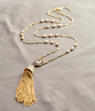 New Styles 2015 Fashion Jewelry Elegant Imitation Pearls Tassel Necklace Christmas Gifts