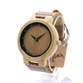 BOBO BIRD D17 Retro Bamboo Wooden With Mental Watches Luxulry Brand Designer Watch Leather Band marcas