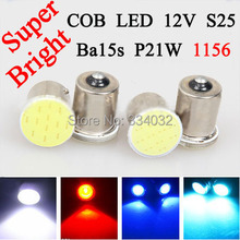 Super Bright White COB LED S25 1156 P21W 20W ba15s rear Turn signal Auto Car Signal reverse Brake Parking backup lights Bulbs