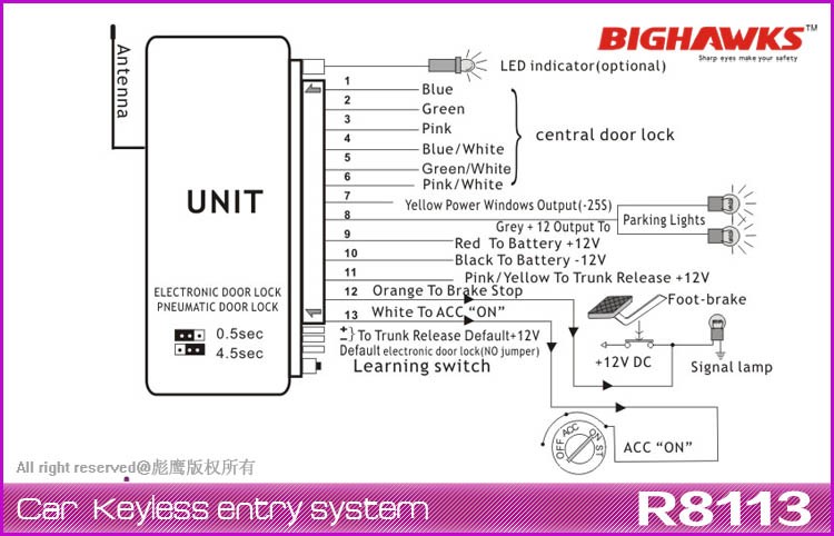 Bighawks Keyless Entry System    -  10
