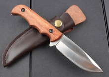 New 2015 Small Straight Knife 57HRC Steel Blade Camping knifes hunting Knifes fix Blade Knives with