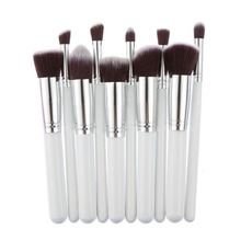 Free Shipping 10pcs Lot White Professional Makeup Brush Set Cosmetic Brushes Foundation Eyeshadow CLSK
