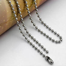Wholesale 10 Pcs DIY 2mm Silver Tone Stainless Steel Ball Bead Chain Necklace Bracelet Keychain Women