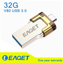 EAGET Official V80 32G 32GB Smartphone USB 3.0 Flash Drive Pen Drive Micro USB Stick 3.0 Android Smart Phone Tablet PC