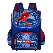 Primary Children Spiderman School Bags 2016 Kids Cartoon Backpack Boy Student Waterproof Orthopedic Schoolbags QY-839