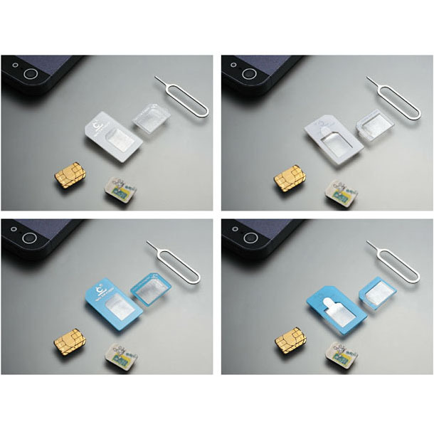  adaptador - sim   iphone 4s, nano -  iphone 6,   sim   iphone 5s