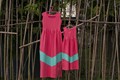 mommy and me women children princess costumes long maxi dresses adorable cotton chevron striped beach dress