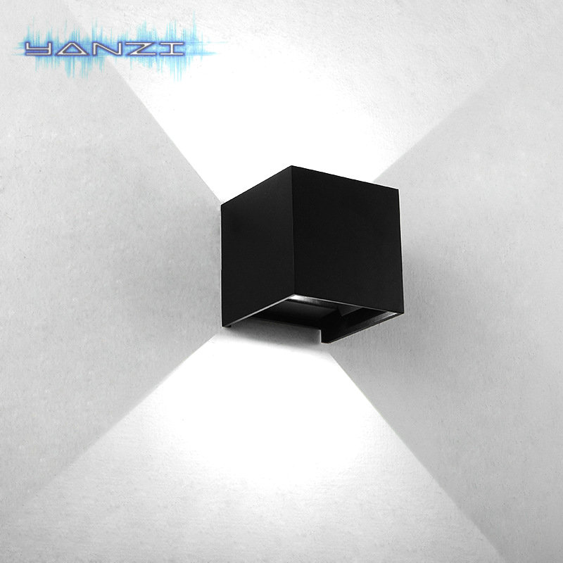 Cube Adjustable Surface Mounted Garden Light Modern Brief Sconce 7W LED Wall Lamp Outdoor Waterproof IP65 Aluminum Wall Lights