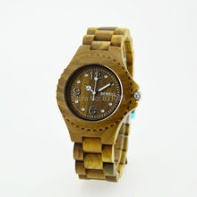 Madera mixta arce sandalia para mujer y para hombre de madera diseño de madera Bewell Wood reloj