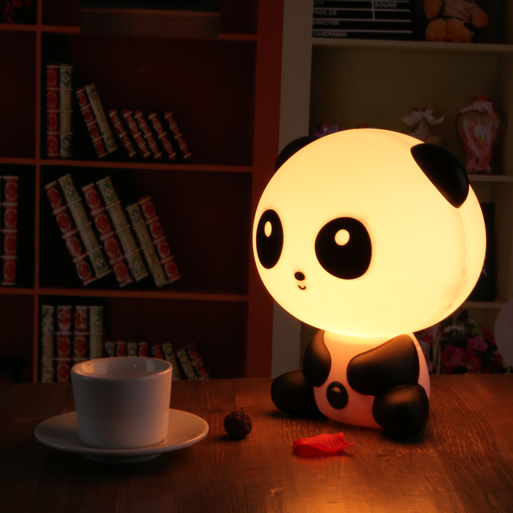 Assez mignon panda ours animal de bande dessinée lumière de nuit chambre de bébé dormir lumière