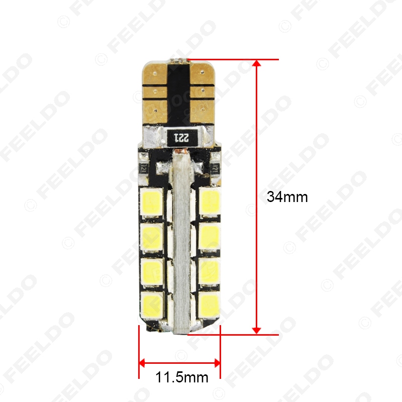 100 . 7-Color T10 2835 30SMD Canbus          # FD-1302