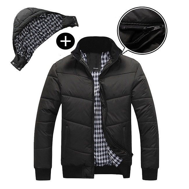 Men's winter Hoodies Quilted Jacket Warm Fashion Male Puffer Overcoat Parka Outwear Winter Cotton Padded Hooded Down Coat Men
