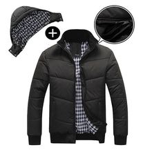 Men’s winter Hoodies Quilted Jacket Warm Fashion Male Puffer Overcoat Parka Outwear Winter Cotton Padded Hooded Down Coat Men