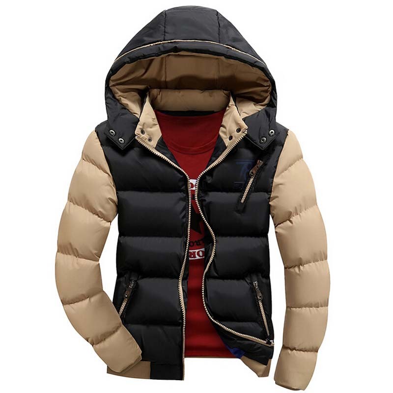 2015 Winter Jacket Men warm coat mens casual hooded cotton jackets Brand New Handsome outdoor padded Parka Plus size XXXL