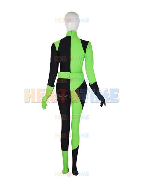 2015 Newest Black & Green Harley Quinn Costume Female Super Villain Halloween Cosplay Costumes zentai suit