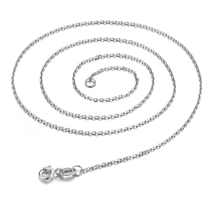  Low price Wholesale Lady Jewelry Silver Platinum Plated 2mm Pendant Necklace Chain XL507 18 