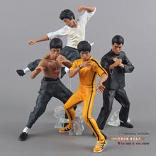 Free Shipping Cool Bruce Lee Kung Fu PVC Action Figures Collection Toys 4pcs/set New in Box OTFG070