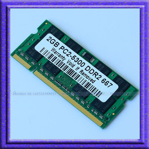 New 2GB DDR2 667 PC2-5300 667MHZ 200pin RAM  ddr2 667 pc5300 667mhz SO-DIMM 200PIN NON-ECC Notebook Laptop MEMORY Free shipping