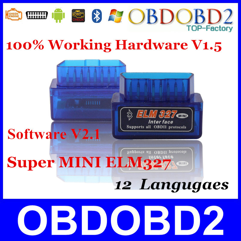 100%  v1.5  -elm327   v2.1 12  - langugae obdii can-bus   android torque / pc