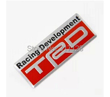 (30 pieces/lot ) 3D Aluminum Metal TRD Racing Development Badge Emblem Sticker For TOYOTA