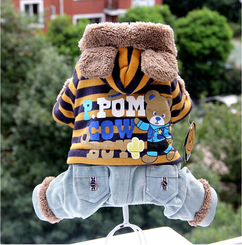 Buy TOP Winter Boy Dog Cat Clothes Playsuit Outwear