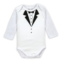Free Shipping Carter Baby Bodysuit Gentleman Style Infant Long Sleeve Creeper Baby Boy and Girl Clothes