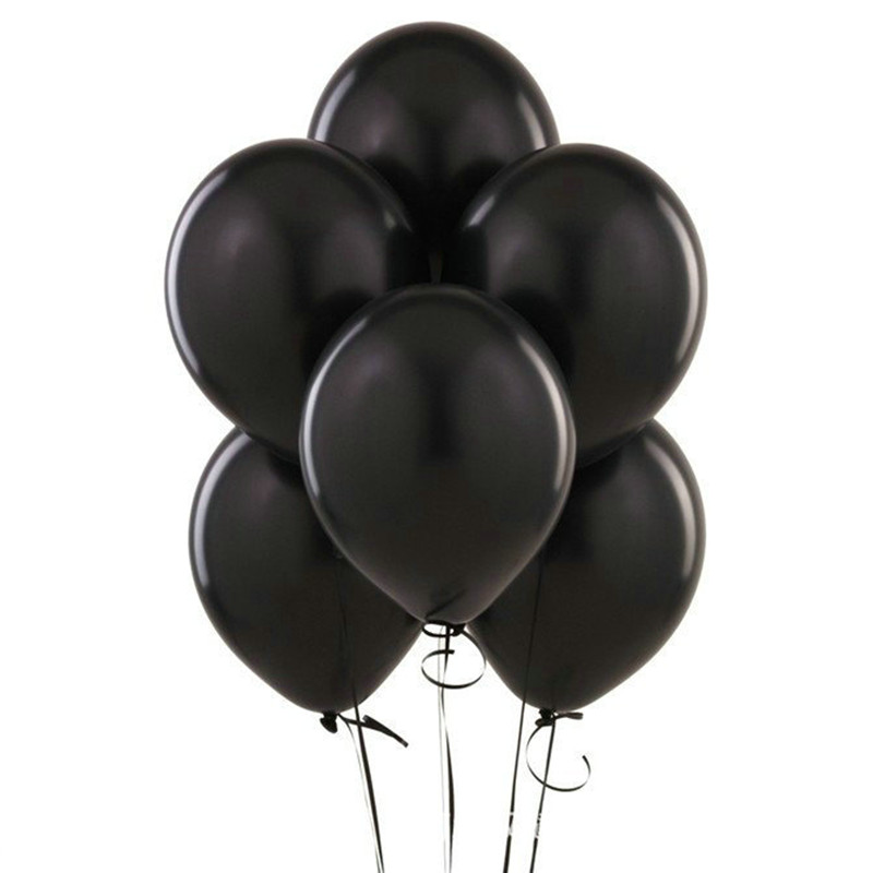 Бесплатная доставка 12-дюймовый 10 шт./лот круглый черный латексные шары день рождения шар свадебные украшения Игрушки
