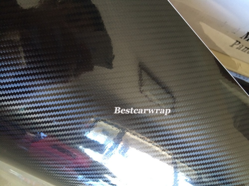 5D CARBON FIBER VINYL CAR WRAP FILM glossy 5d carbon fibre wrap Foil sheets(9)