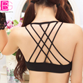 Fashion B CUP Spaghetti Beauty Back Young Women s Bra Removable Strips Back Cross Floral Mesh