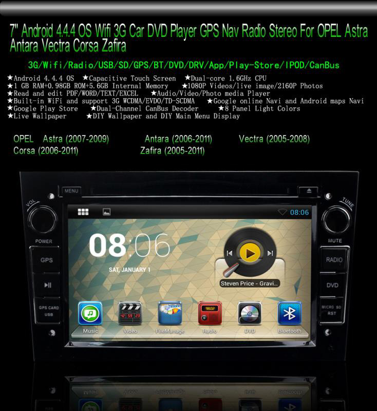   4.4.4   GPS  Opel dvd- WIFI 3  Bluetooth     7  GPS  DHL UPS Fedex  