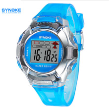 Niños favorito de la moda Casual chico y una chica reloj niños reloj electrónico noctilucentes resistente al agua tabla de dibujos animados lindo